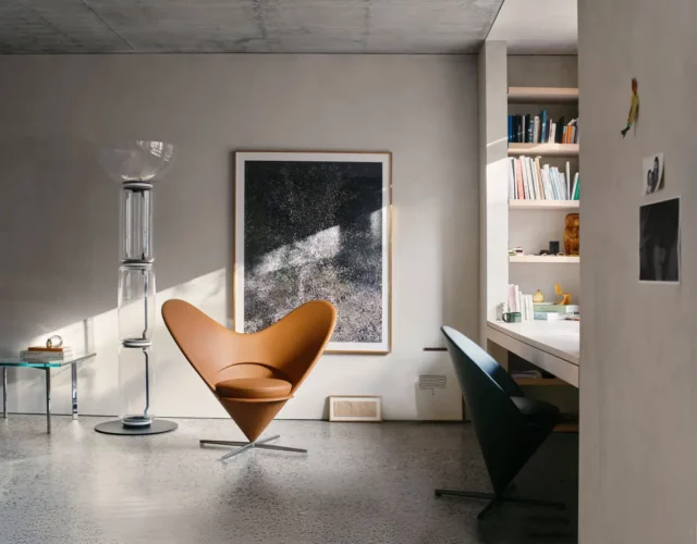 Panton upholstery collection_home Heart Cone Chair leather